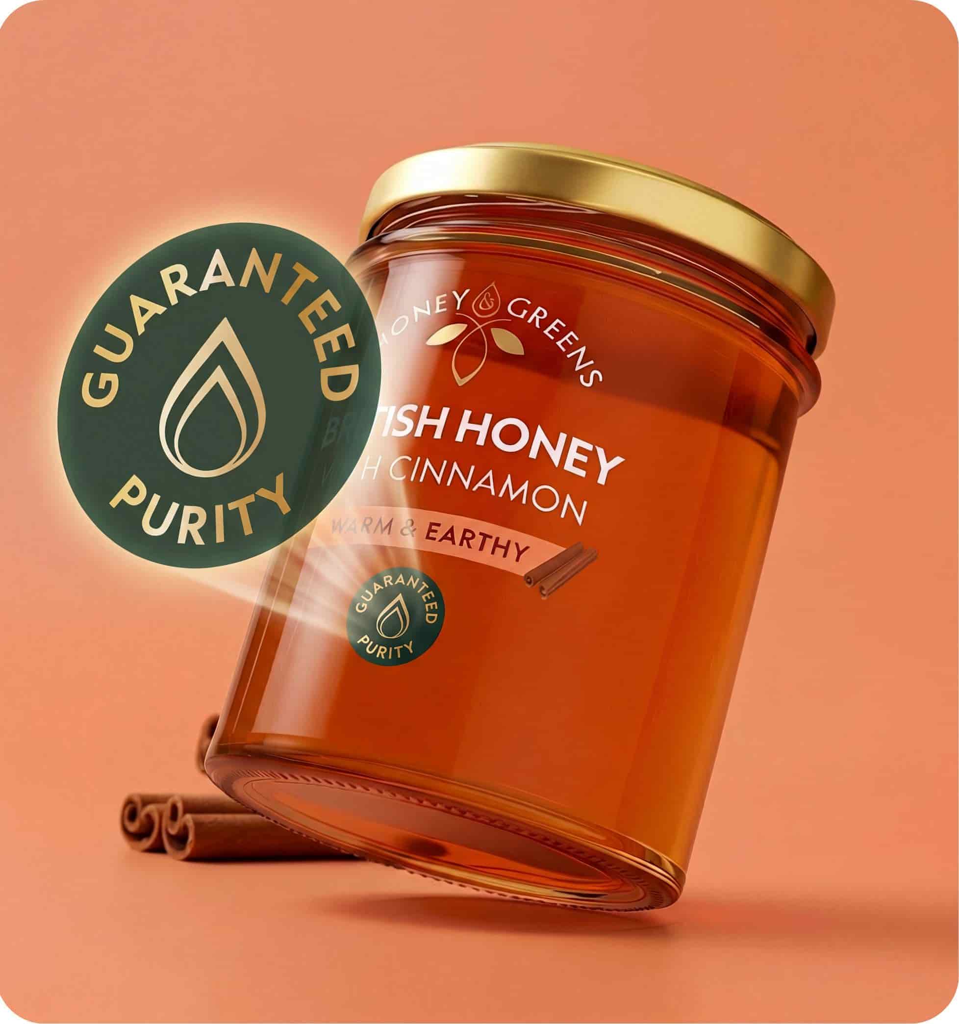 Guaranteed purity honey jar