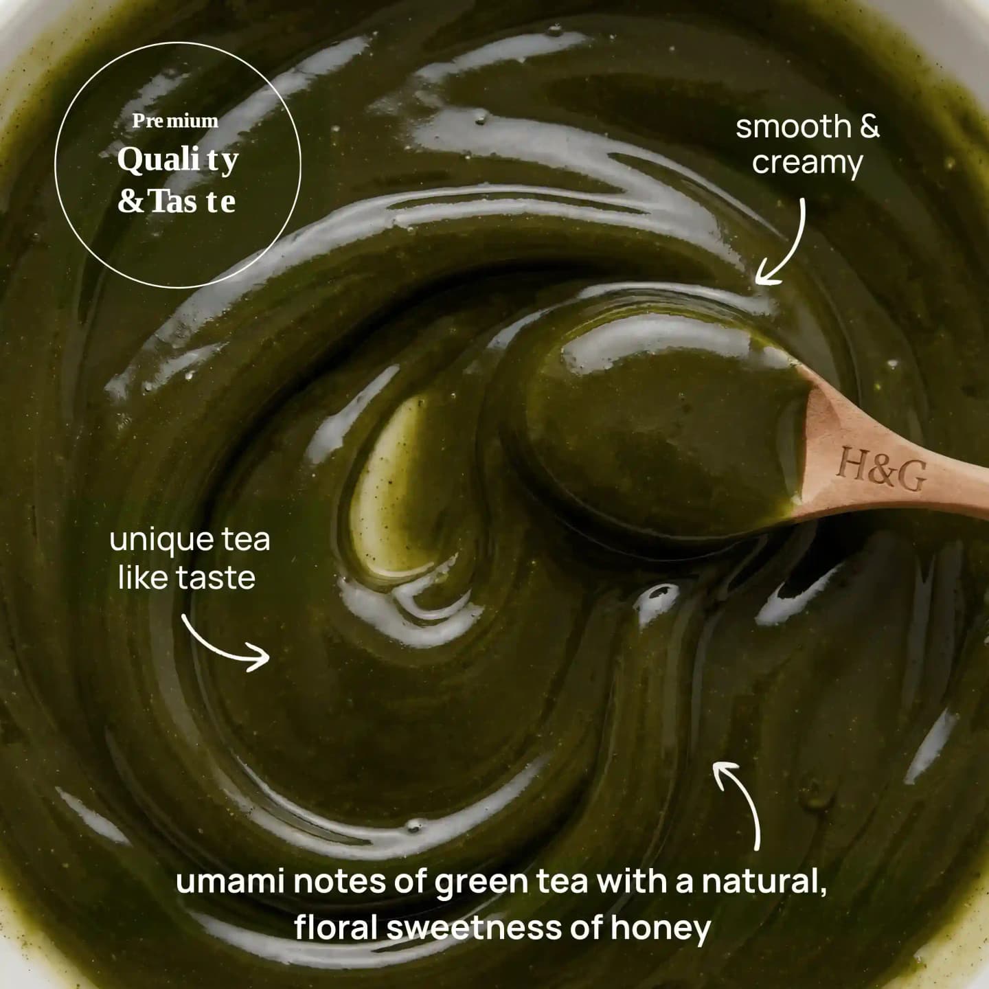 800 years of green tea tradition, honey texture