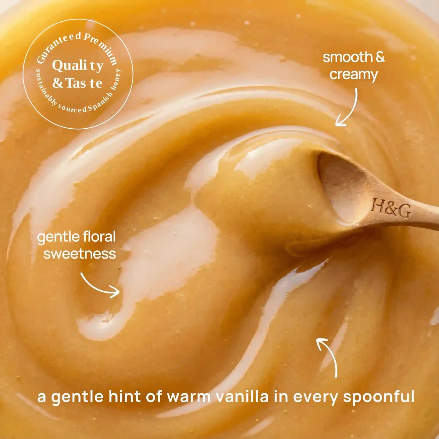 Warm and soothing creamy florals, honey texture